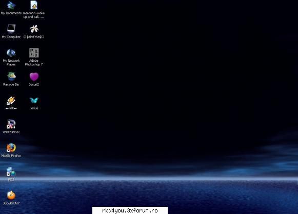 cum arata desktop-ul tau?? new..m reusit fak print screen ..q Andra:)