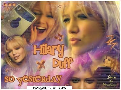 hilary duff banner yesterday( una din mel mele