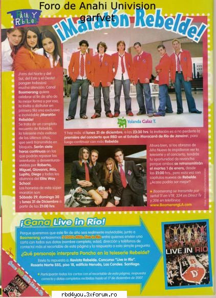 articole... - anahi_rebelde - RBD y R3B3LD3